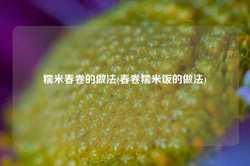 糯米春卷的做法(春卷糯米饭的做法)